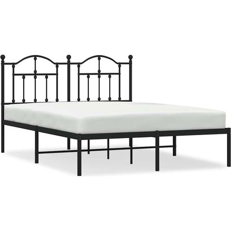 Maison Exclusive - Estructura cama sin colchón con cabecero metal