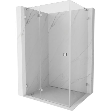 Cabine de douche Mexen Lunar L avec porte pivotante gauche 85 x 80 cm, transparent, chrome - 834L-085-080-01-00-L (1/5)