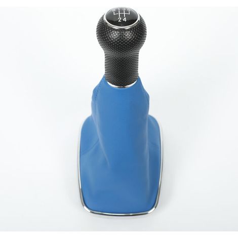 Schalthebelmanschette für Golf 4-Gang-Schaltgetriebe, integriertes Automobilteil, galvanisiertes blaues Leder, kleines Loch, 5 Gänge, einzeln erhältlich. (1/4)
