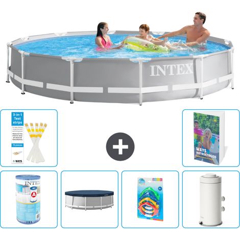 Prism Frame Pool Rund - 366x76 cm - 7-teilig S126