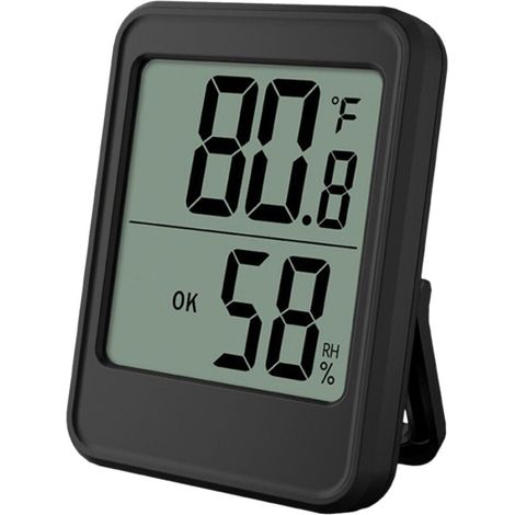 - Higrómetro de interior, termómetro de escritorio de pantalla grande, medidor magnético de temperatura y humedad de pared con soporte para invernaderos y sótanos domésticos. (1/5)