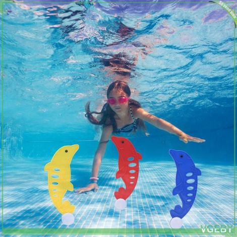Jouet de plongée pour enfant - FAFEICY - 3 pièces - Dauphins multicolores - Plastique - À partir de 6 ans (1/5)