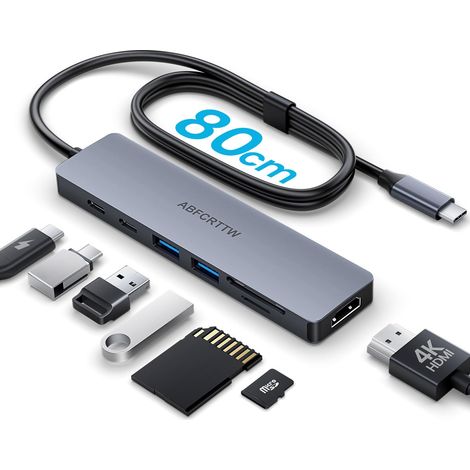 80CM Hub USB C Adaptateur Multiport 4K HDMI pour (1/5)