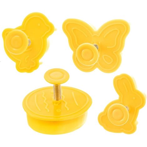 Osterkeksausstecher und Lebkuchenformen, 4er-Set
