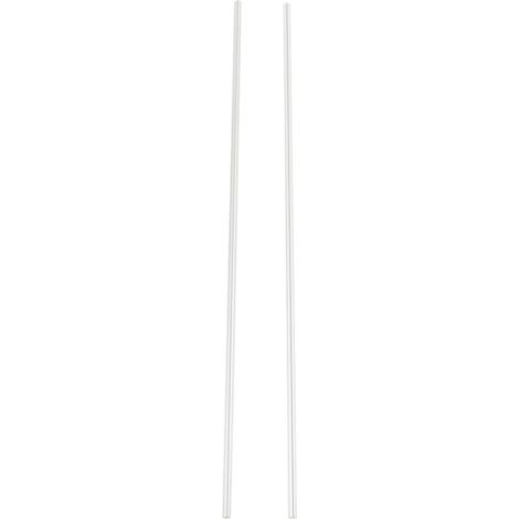 2 pièces de rail cylindrique linéaire en acier inoxydable, tige ronde droite de 8 mm de diamètre et 600 mm de longueur (1/5)