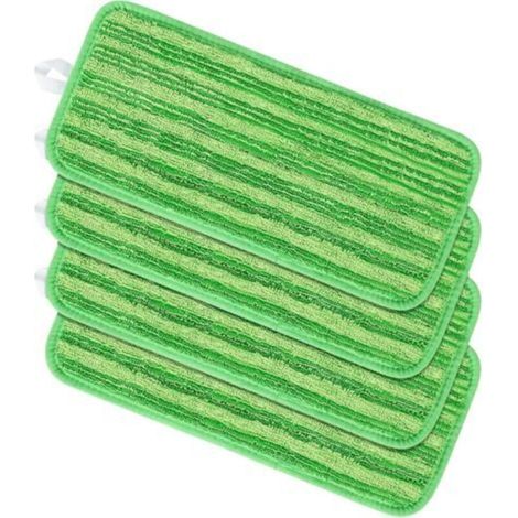 [NON UTILIZZATO] 4 panni di ricambio, spray in microfibra per mocio a getto, panno di ricambio 45x13 cm (verde)
