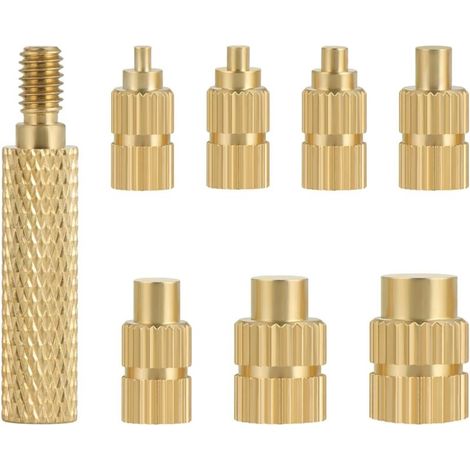 8-teiliges Lötspitzen-Set, Lötkolben-Schmelzset für M2, M2,5, M3, M4, M5, M6 und M8 Gewindeeinsätze für den 3D-Druck