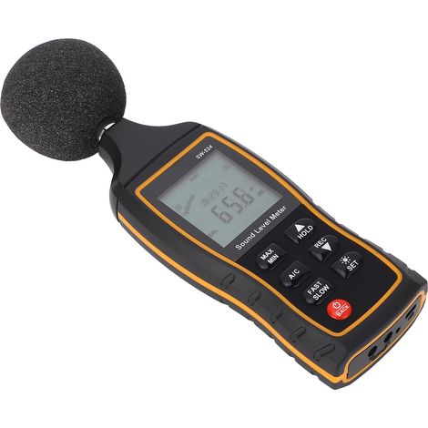 Sonomètre numérique portable haute précision à double sortie AC/DC avec mesure du niveau sonore en décibels (1/5)