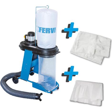 Aspiratore per trucioli + sacco filtraggio + 10 sacchi in plastica FERVI KIT0229 - ( 0507+0507/15+0507/14 )