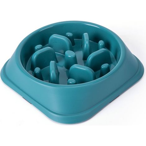 Kaelt - Gamelle antidérapante pour animaux Maze - Favorise une alimentation saine et une digestion lente - Vert foncé (1/5)