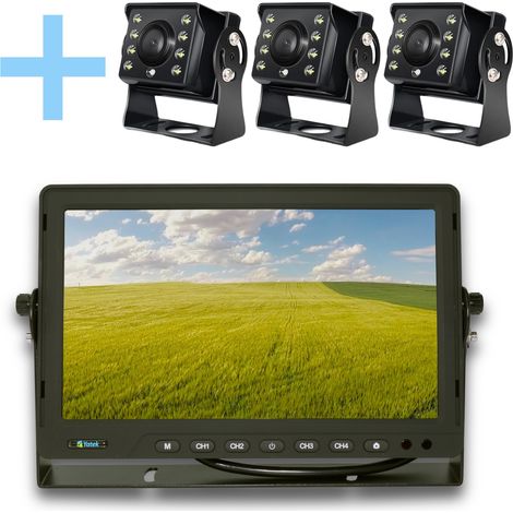 Kitde telecamera de parcheggio Yatek Schermo AHD 10" + 3 telecamere 1080P 160160 gradi de vista posteriore Yatek