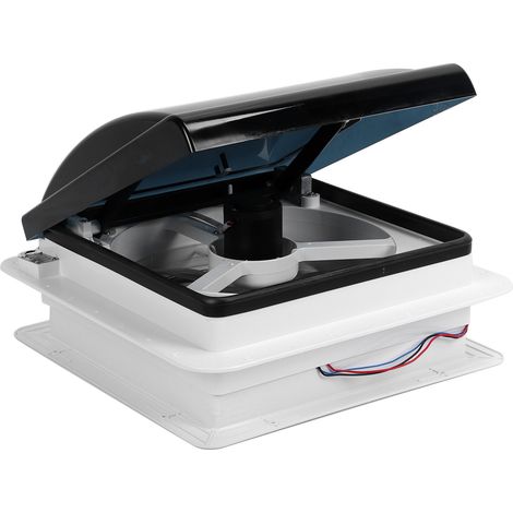 Ventilateur électrique 2 sens avec télécommande pour camping-car, caravane, bus, salle de bain – Extraction et soufflerie 24V, 34x34 cm, grille de ventilation double flux (1/5)