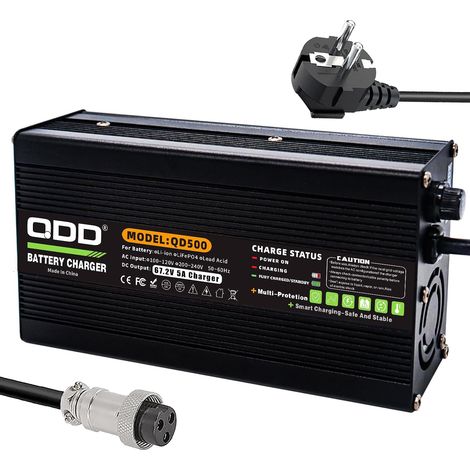 Chargeur Intelligent de Batterie Li-ION 67,2 V 5 A avec Ventilateur de Refroidissement Utilisé pour Batterie Li-ION 16 S 60 V 15 Ah 20 Ah 25 Ah 30 Ah 40 Ah 50 Ah 60 Ah (1/5)