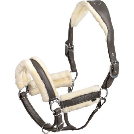 EQUESTRO TAGLIA COB Cavezza GRIGIA imbottitura montone sintetico (1/3)