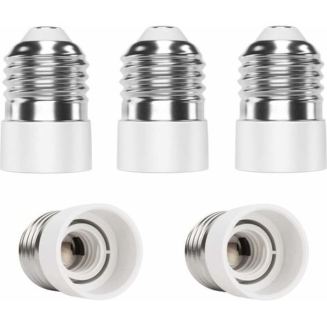 Adaptateurs de douille E27 vers E14 (5 unités) - Adaptateurs de lampe pratiques et efficaces pour ampoules LED et fluorescentes compactes (1/4)