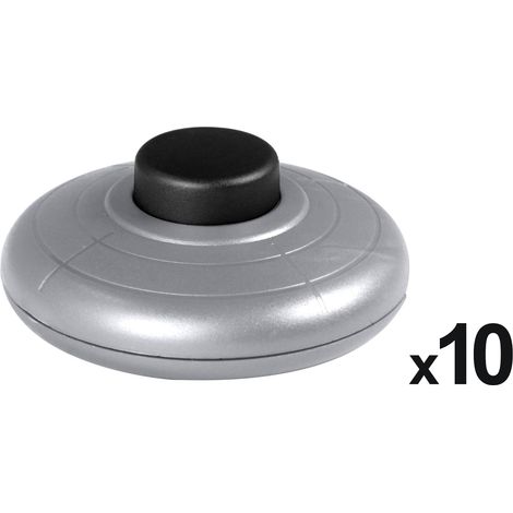 Lot de 10 interrupteurs à pied pour luminaire - Argent