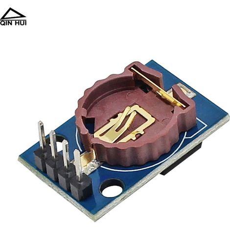 Module d'horloge haute précision, module d'affichage à interface I2C, porte-pile CR1220 à montage en surface, minuterie à 2,54 broches