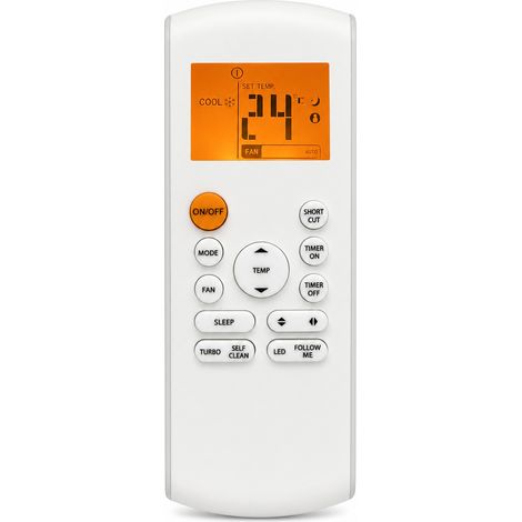 Télécommande de Remplacement pour Climatiseur Compatible avec Midea RG57A16/BGEF