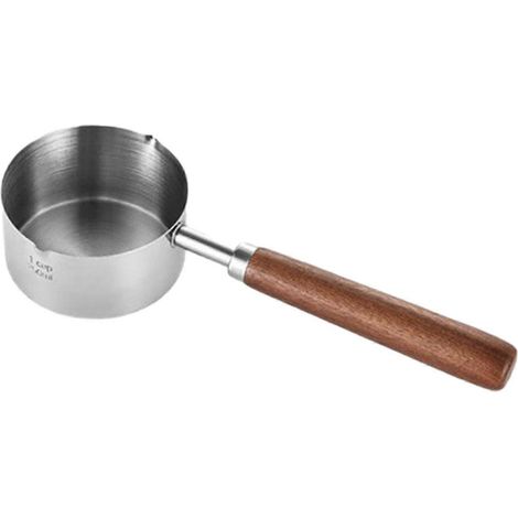 Petit chauffe-beurre en acier inoxydable, mini-casserole à double beurrier, antiadhésive, avec manche en bois, idéale pour réchauffer soupes, huiles ou laits brûlants.-100ml Small (1/5)