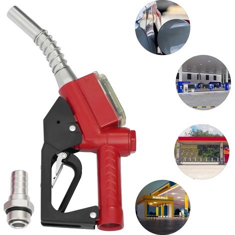 Pistola per carburante, in lega di alluminio, diametro 1 pollice, portata 1,5 m³/3 ore, impugnatura ergonomica, design a prova di perdite. (1/5)