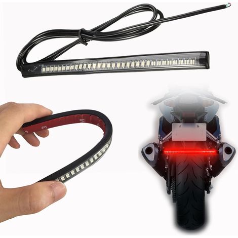 Luces de freno LED, barra de luz universal para motocicleta, tira flexible de luces LED, luz de freno, señal de giro trasera, luz de matrícula (1/5)