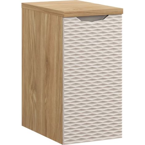 Set da bagno YOKA beige: mobile contenitore 30 cm + piano per lavabo