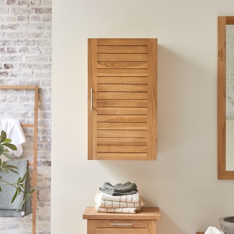 Tikamoon Soho Colonne de salle de bain en teck H 70 cm × L 40 cm × P 35 cm (1/5)