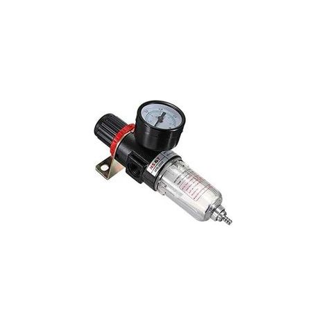 Regulateur de Pression d'air 1/4", Filtre Compresseur Dair, Séparateur d'Humidité, Filtrez l'Humidité, Nettoyez et Séchez l'air, Protégez les Outils à air Comprimé et les Dispositifs Pneumatiques (1/5)