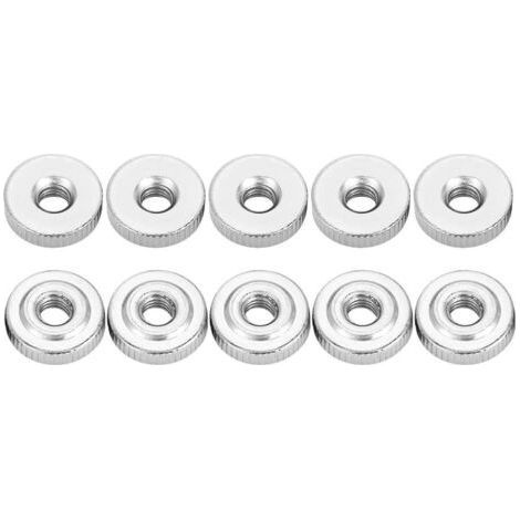 10 pièces écrou moleté, écrous moletés ronds, GB807 M5 écrou de poignée en acier au carbone écrous moletés(M5) (1/5)