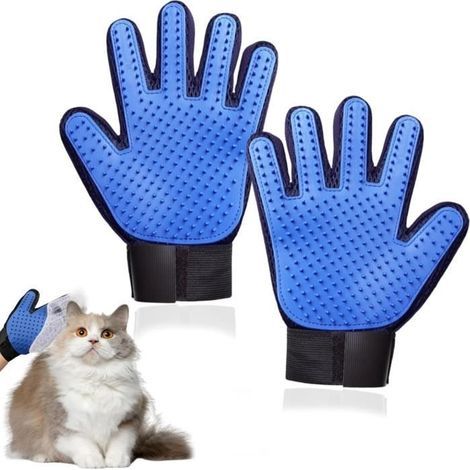 1 Paar Katzenhandschuhe, Katzenwaschhandschuhe, Silikon-Pflegehandschuhe, Katzenbürste, Hundebürste (1/4)