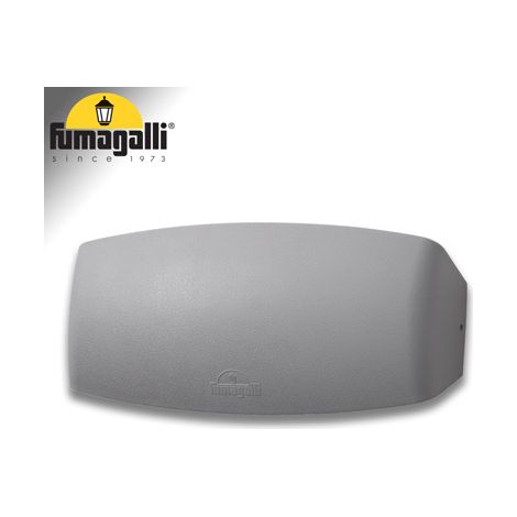 lampada da parete abram 1xr7s (189mm) 10,5w con pulsante cct (3 colori) ip55 l.26,5xw.6xh.12cm resina grigia