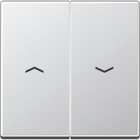 Jung Wippe 2fach, mit Pfeilsymbolen, Duroplast lackiert, Serie A, aluminium A 595 P AL (1/3)