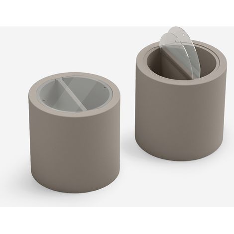 Tavolino contenitore in polietilene e plexiglass Blok Party - Beige (1/4)