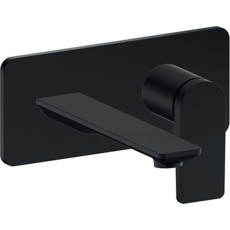 Façade mitigeur lavabo encastré ac plaque bec 185 mm blackmat - CRISTINA ONDYNA BA25613