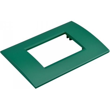 Placca Plastica Quadrata MBL 3M Verde Compatibile Bticino Living