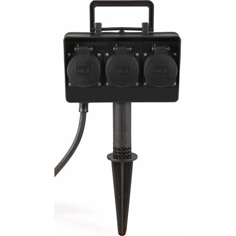 HEITRONIC Prise de jardin 35467, 3 voies