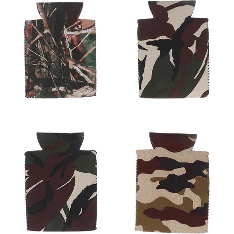 Lot de 4 manchons isolants pour canettes de 330 ml, support pour canettes de bière, housse isolante en néoprène-9.5X13CM-Camouflage (1/3)
