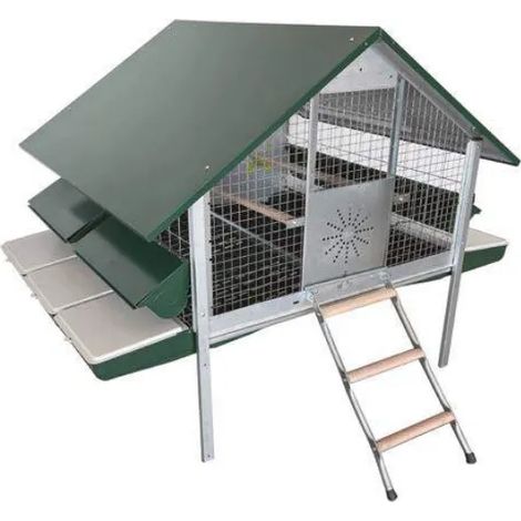 Pollaio per galline ovaiole 100125 Ropet tetto verde scuro