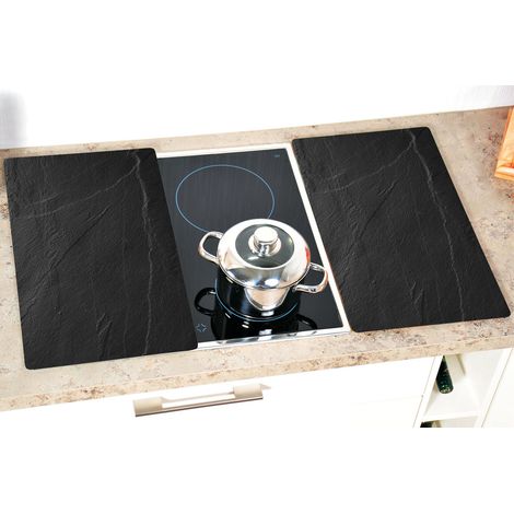 Glas Herdplatten 2er Set Schneidebretter Küchenbretter Küchenzubehör 2 Stück Schiefer Kesper (1/2)