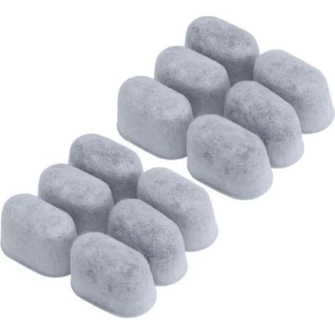 Paquete de 12 filtros de agua reutilizables de carbón activado para cafeteras, dispensadores y botellas deportivas. (1/5)