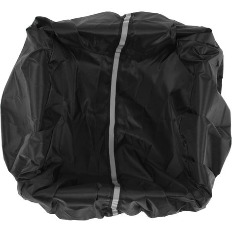 Housse de panier de vélo noire imperméable, anti-neige et anti-poussière, légère et réfléchissante. (1/5)