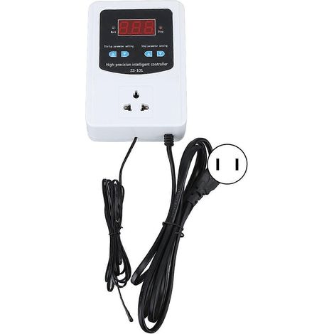 1500-W-10-A-Digital-Temperaturregler mit LCD-Anzeige, Digitalthermostat für Inkubatoren, Brauereien und Gewächshäuser, 110-V-US-Stecker
