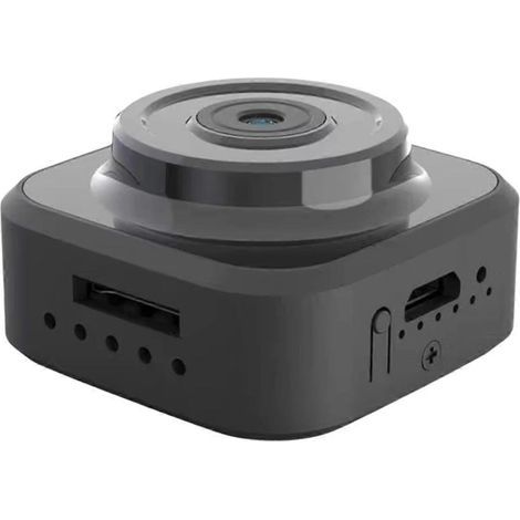 Mini caméra sans fil HD 1080p avec détection de mouvement, Wi-Fi, noire (1/5)