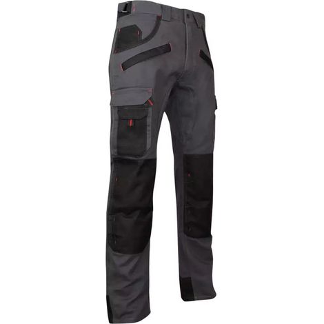Pantaloni da lavoro bicolore con tasche porta ginocchiere ARGILE LMA Grigio scuro 60
