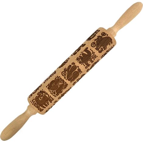 Rouleau à Pâtisserie à Motif 3D en Bois - Pour Biscuits Décoratifs et Reliefs Créatifs (1/5)