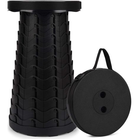 Tragbarer Klapphocker, ausziehbarer Hocker der zweiten Generation, Campinghocker für Angeln, Grillen, Indoor- und Outdoor-Aktivitäten, maximale Belastbarkeit 180 kg