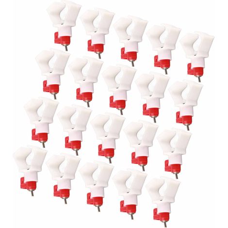 20 Pièces Abreuvoir Automatique pour Volailles, Bec à Tuyau Carré, Accessoires de Ferme pour Poulets (1/5)