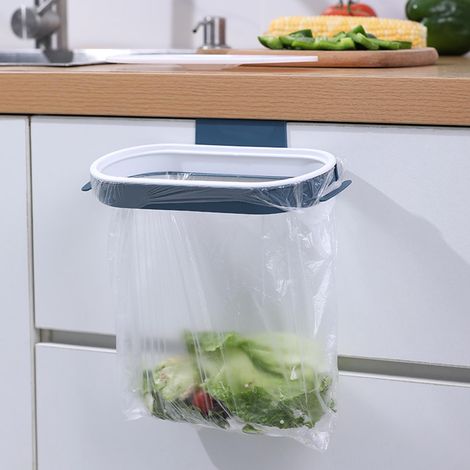 Porte-Sac Poubelle Multifonction avec Couvercle [Portable, Plastique Durable, 1 pièce] (1/5)