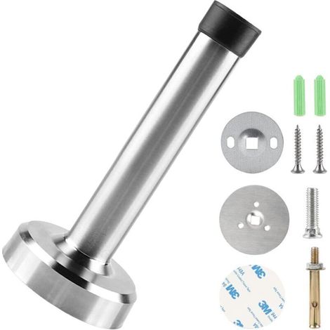 Butée de Porte Intérieure 12 cm en Acier Inoxydable – 3 Types d'Installation (1/4)
