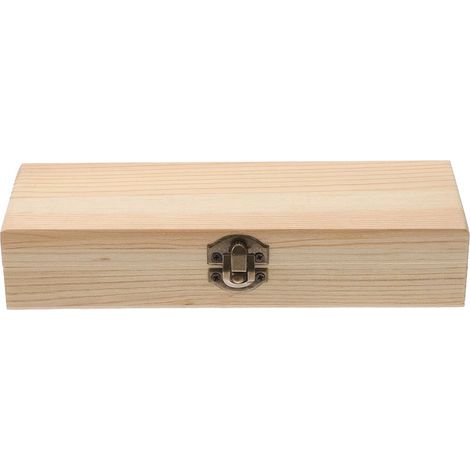 Boîte à Crayons et Couvercle Créatif Grand Espace de Rangement en Bois Trousse de Crayon Pratique pour Enseignants et Étudiants, pour Bureau et École (1/5)